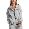 (WMNS) Under Armour Unstoppable Fleece Full Zip Jacket 'Light Grey' Women's 1379842-011