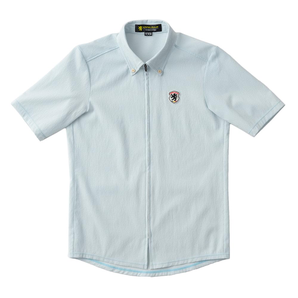 Gingham check shirt jersey синий