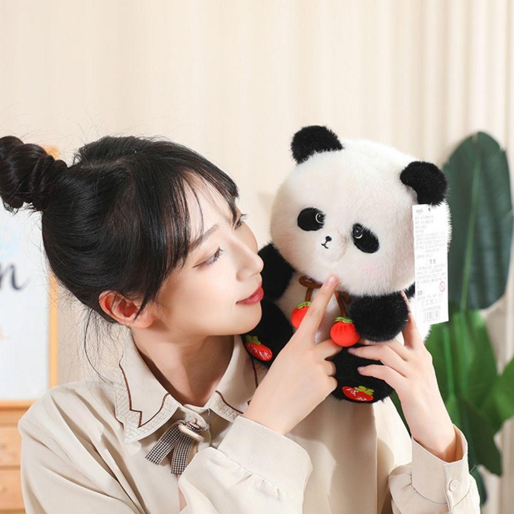 PP Cotton Persimmon Panda Plushies Dolls Fluffy Zoo Persimmon Stuffed Toy Decorate Present