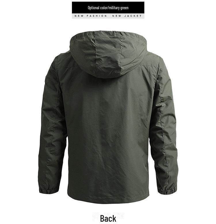 Men's Casual Hooded Jacket - Loose Fit, Perfect for Spring & Autumn.