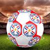 Logo de l'équipe nationale de football du Paraguay Ballon de Football Taille 5, Cousu à la Machine PVC, Durable & Très Rebondissant, Convient à Tous les Âges, Articles de Fan, Matches & Utilisation Extérieure.