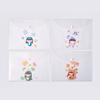 4pcs File Bags For Document Cute Cartoon File Holder Snap Button PVC Folder Pen Box Office Information Bag Student Stationery