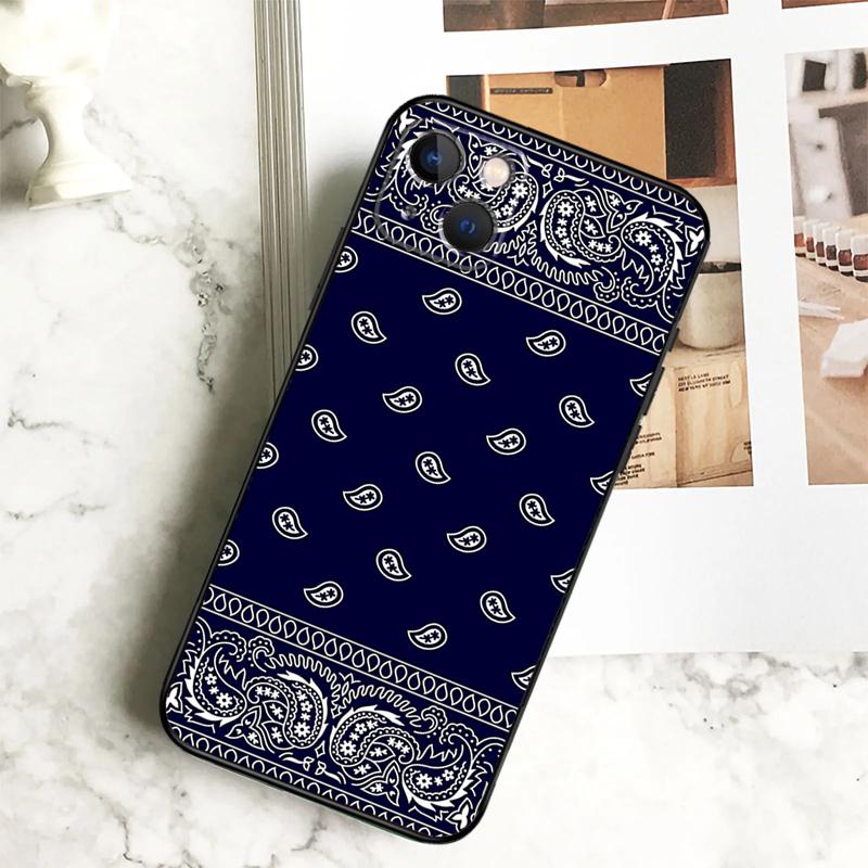 Bandana Paisley Pattern Funda For iPhone 15 16 13 12 Mini 11 14 Pro Max 7 8 Plus X XR XS Max Phone Case