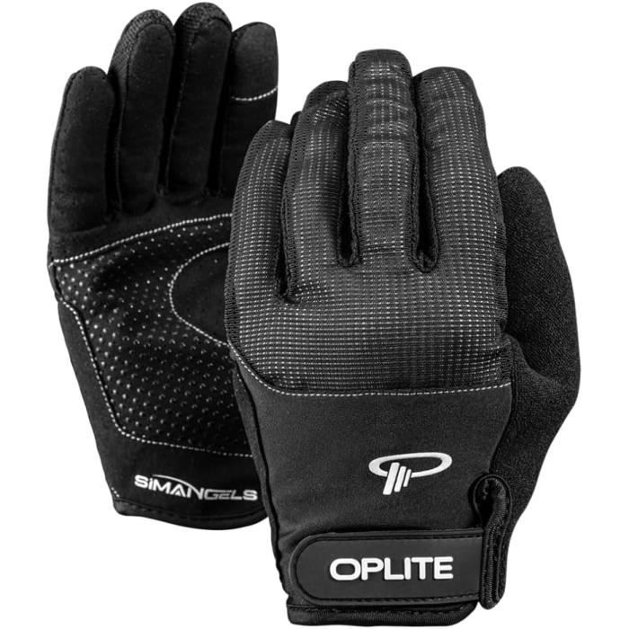 OPLITE Simracing Gloves Gants De Protection Karting Simulation Course Gaming Noir Taille L 23,5cm X 10.5cm