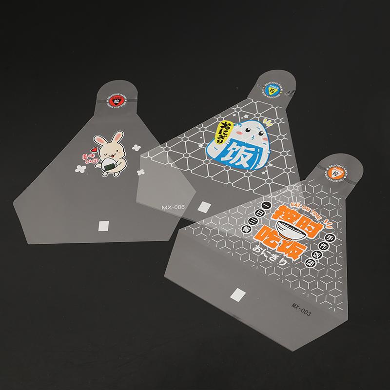 50Pcs Lovely Cartoon Triangle Rice Ball Packing Bag Seaweed Onigiri Sushi Bag Sushi Making Mold Tools Bento Accessories