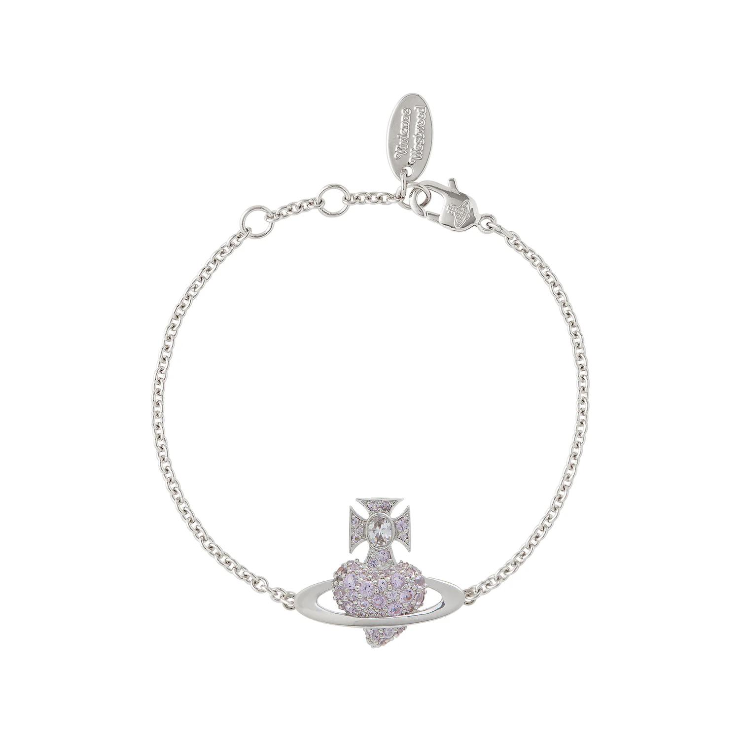 

Vivienne Westwood Agnatha Zirconia Bracelet Women bracelets Silver 6102024D-02P621 Basic Packaging-Dust Bag+Box