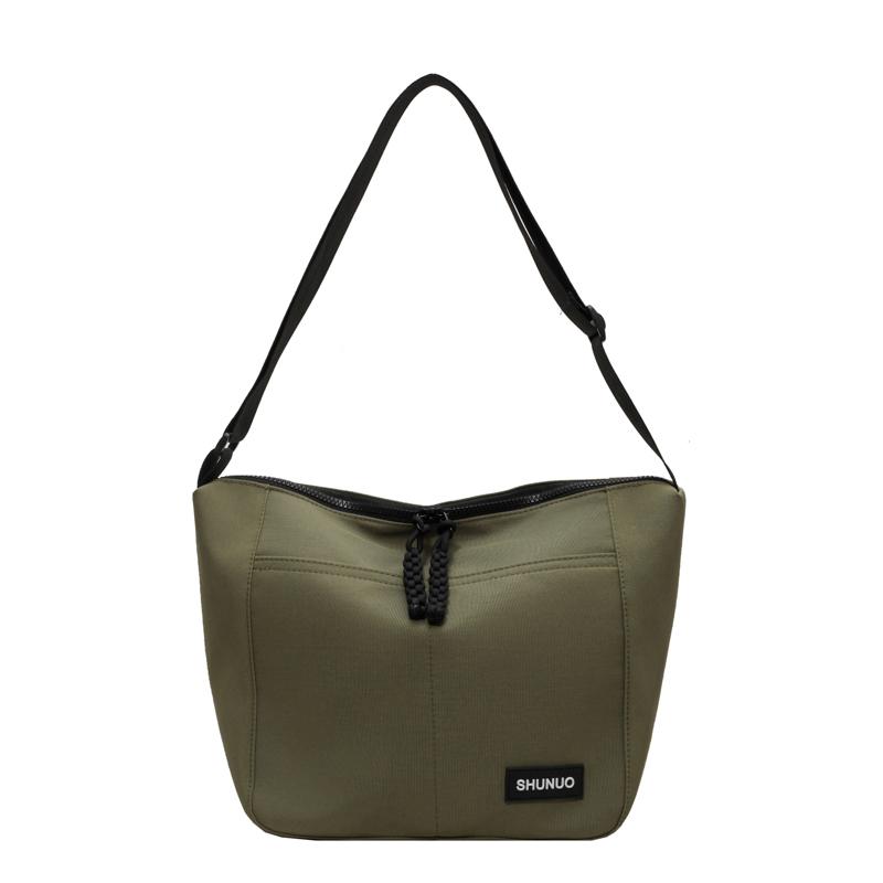 

Нейлоновая женская большая сумка Сумка через плечо большой вместимости Сумка через плечо зелёный