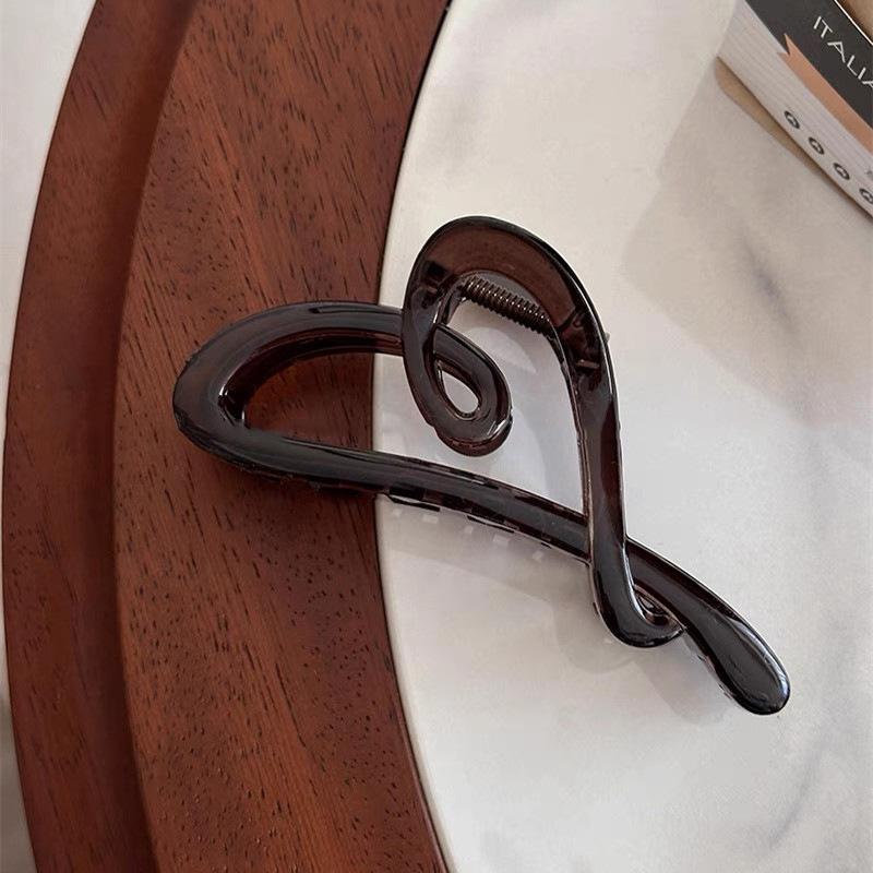 Acrylic Wave Grab Clip for Women 2025 New High-end Hair Clip Large Hair Volume Large Shark Clip Back of the Head Clip