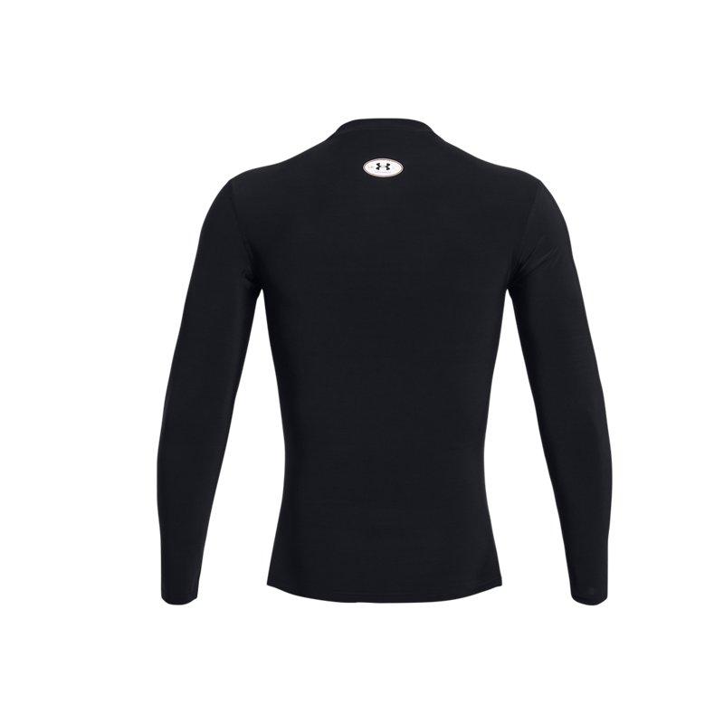 Under Armour Koszulka treningowa męska z długim rękawem HeatGear® OG Compression z logo, z okrągłym dekoltem, dopasowana, czarna 1387696-001