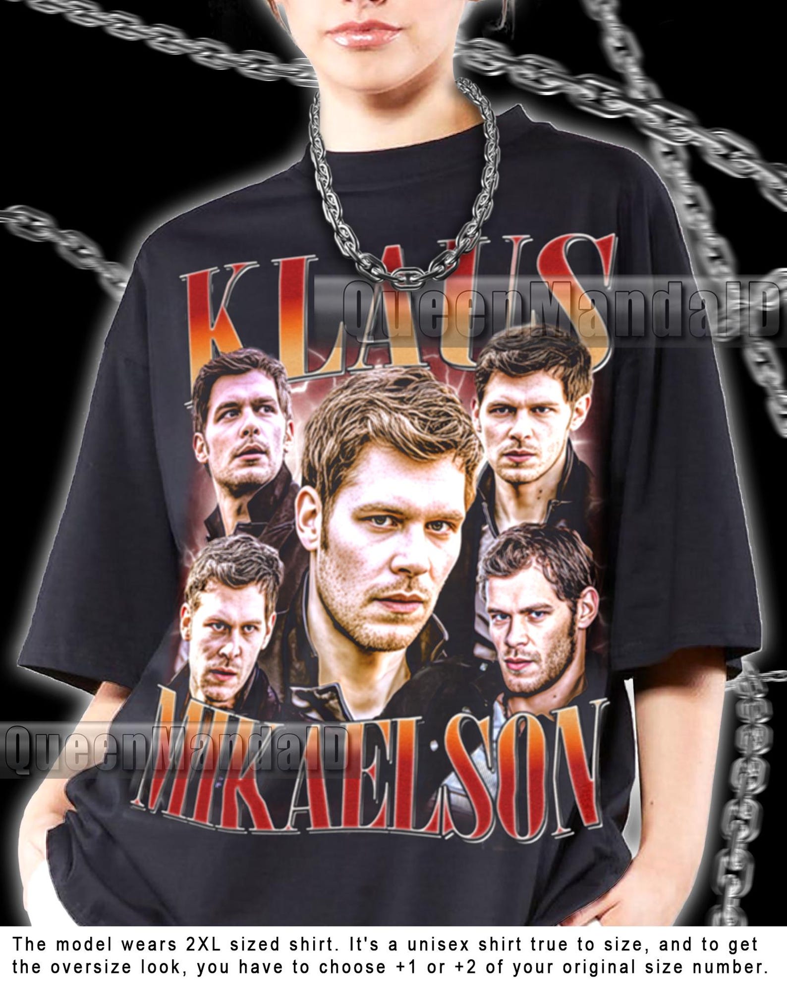 Klaus Mikaelson Vintage 90s T-Shirt, Movie Unisex Actor Retro Fan Tee PK16 4XL