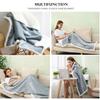 Soft Warm Coral Fleece Cape Blanket Winter Office Students Wearable Nap Blanket Multifunction Small Quilt Shawl Blankets