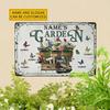 Custom Vintage Garden Aluminum Sign Waterproof Outdoor Wall Decor