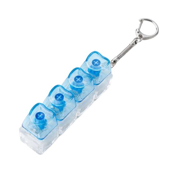 Keyboard Fidget Toy Realistic Clicking Sound Keychain with Compact Keyboard Design Stress Relief Key Chain Bag Accessories