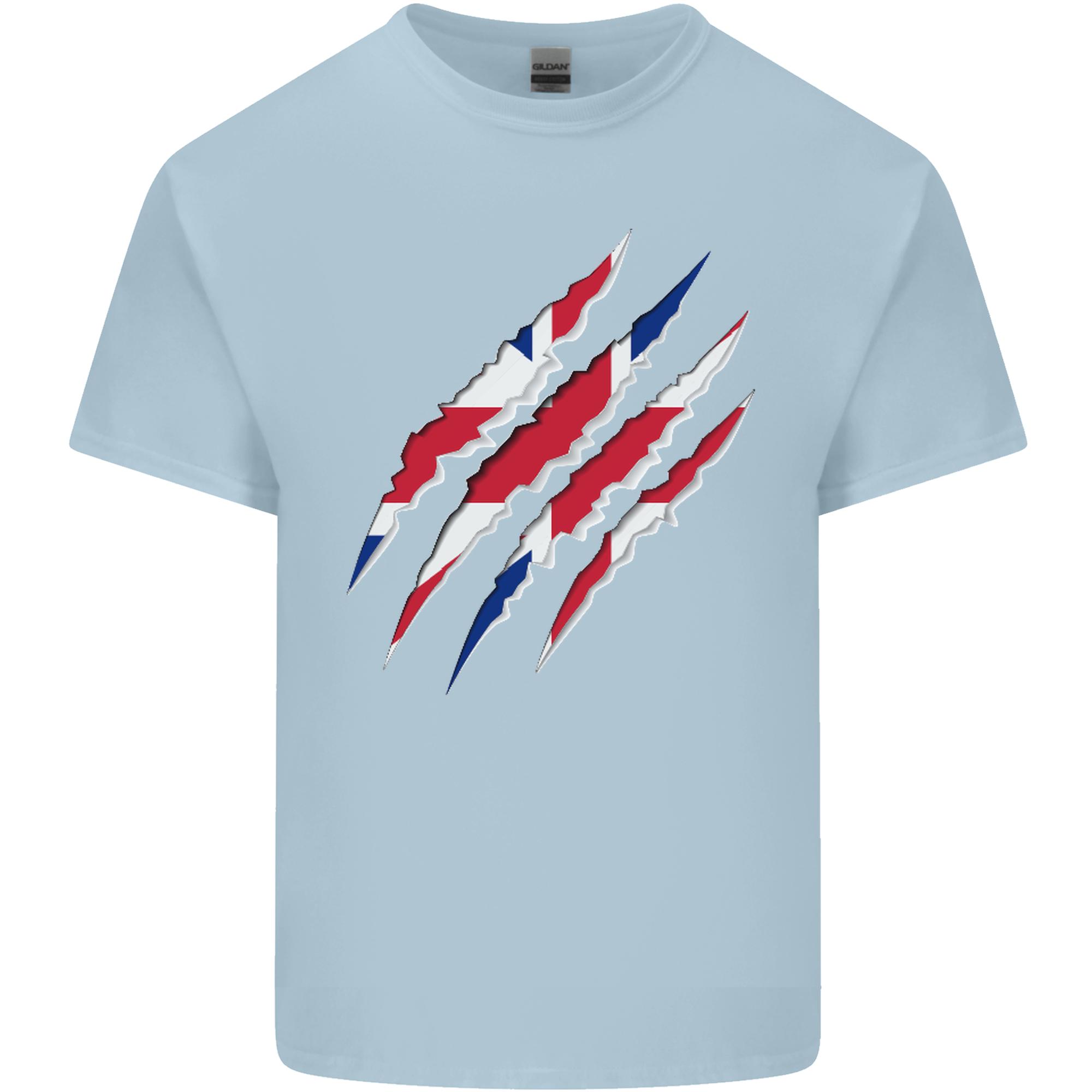 Gym The Union Jack Flag Claw Effect UK Unisexs Light Cotton TShirt S