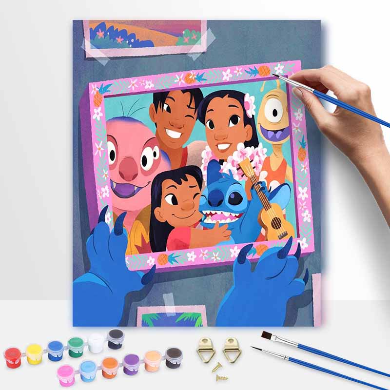 Disney Stitch Family Painting Kit Home Decor Craft Perfect Gift IdeaFun Lilo&Stitch Creative Hobby