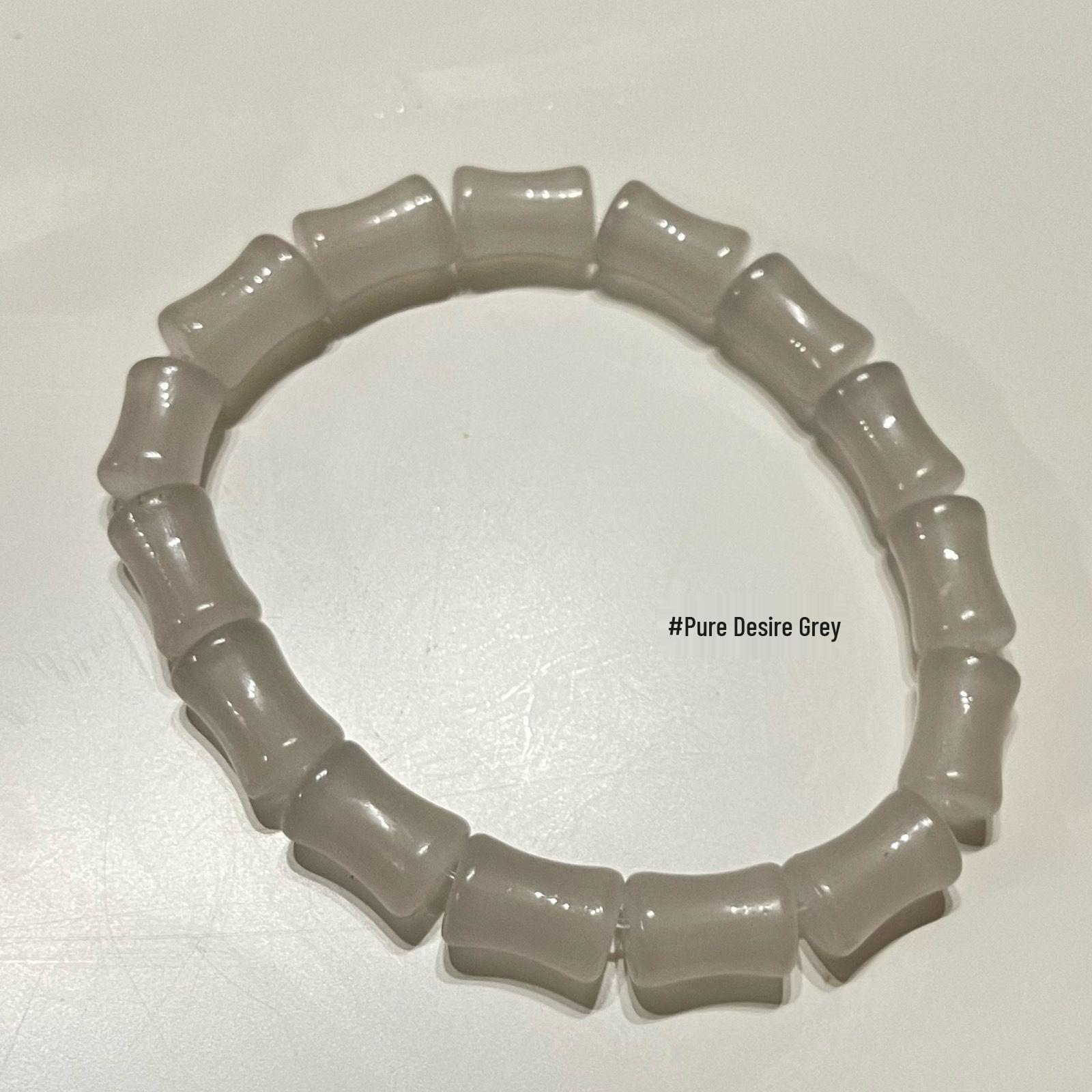 

Оригинальный браслет в китайском стиле с бамбуковыми звеньями - Летний эластичный дизайн высокого класса для пар и лучших друзей Bamboo Joint Bracelet серый