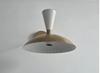 Mid Century Wall Light Fixture Raw Brass & Perfect White Sconce