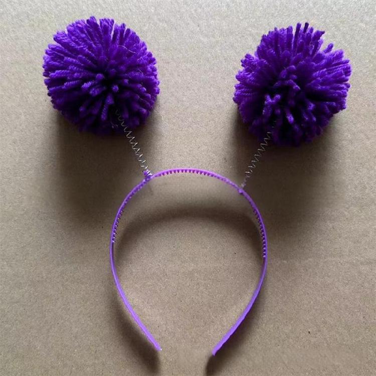 Pompoms Headband Photo Props Fun Hair Hoop 2025 for Party New Year