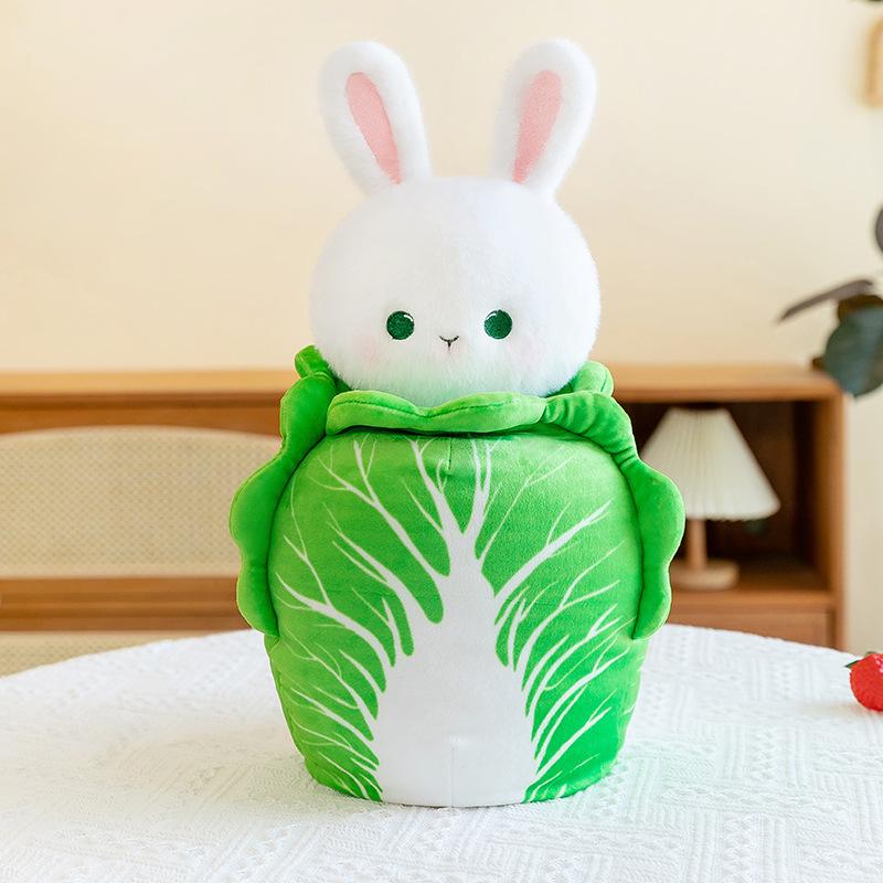 Creative Rabbit Cabbage Plush Toys Children Comfort Doll Girls Office Healing Pillow Home Decorations