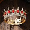 Baroque Alloy Teardrop Crown Headpiece for Bridal Photography and Coming-of-Age Celebrations