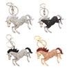 Keychain Pendant Sparkling Rhinestones Horse Design Metal Keyring Decorative Key Holder Bag Decoration