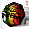Black Fist Themed Automatic Opening and Closing Umbrella, Compact Travel Umbrella, Lightweight and Portable, Suitable for Beach Commuting Bu