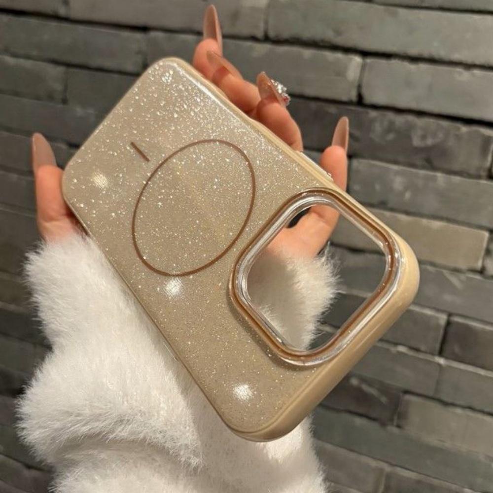 Luksusowe Błyszczące Brokatowe Magnetyczne Etui Na Telefon Dla iPhone 16 15 14 13 12 11 Pro Max Dla Magsafe Magnetyczne Bezprzewodowe Ładowanie Pokrowiec