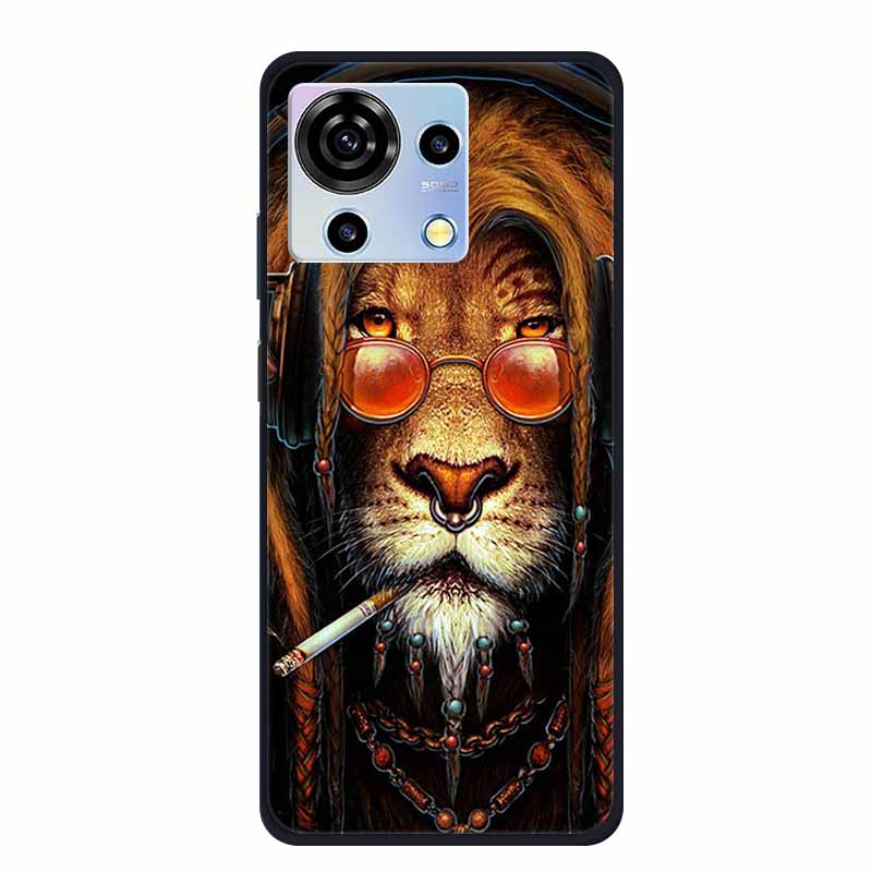 For ZTE V50 Vita Phone Case TPU Soft Back Cover Cartoon Luxury Silicone Phone Cases for ZTE Blade V40 V 40 50 Vita Animal Funda