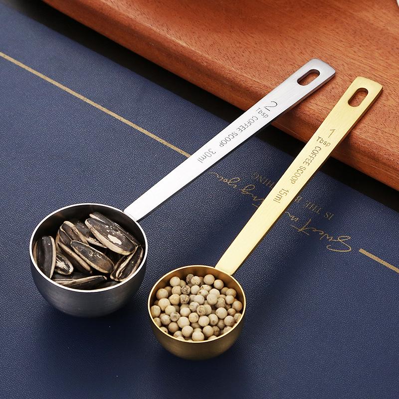 304 Stainless Steel Measuring Spoons for Milk Powder, Coffee Beans, and Flour - 15/30ML for Kitchen Baking