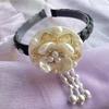 Korean Traditional Dance Hairband for Children: Ethnic Cute Round Hanbok Headdress with Pearls