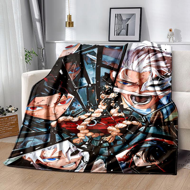 Cool Anime K-Kagurabachi printed throw blanket—lightweight,soft,warm;versatile blanket all seasons—perfect air-conditioning throw,nap blanket