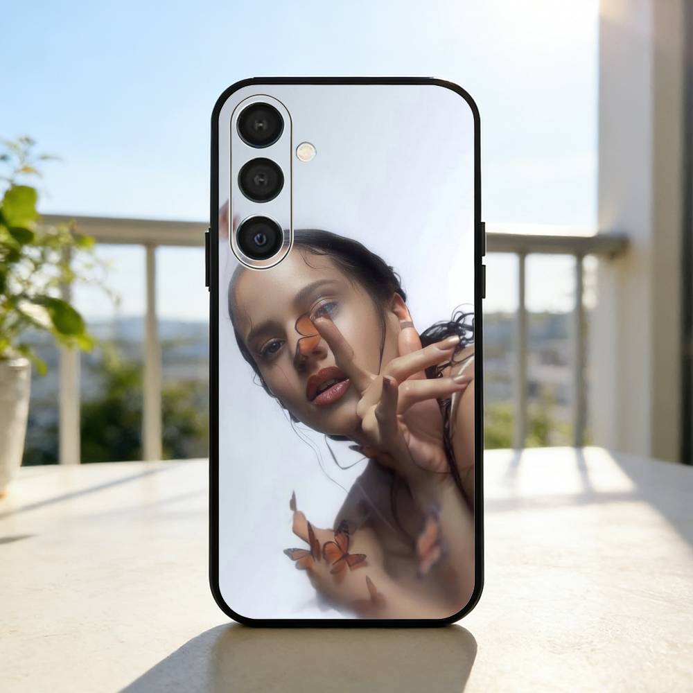 Singer R-Rosalia Spanish Phone Case For Samsung A73,A21s,A22,A31,A32,A52,A53,A71,A80,Soft Black Shell