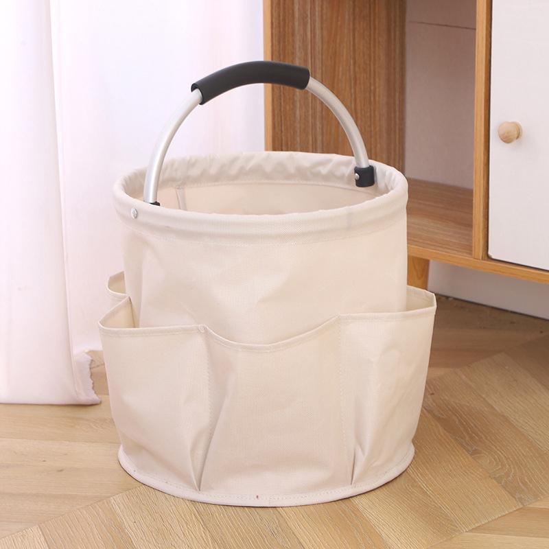 Large Storage Organiser Bag Folding Basket Picnic Tote Outdoor Cleaning Caddy With Handle Tool Bag Cleaning Supplies