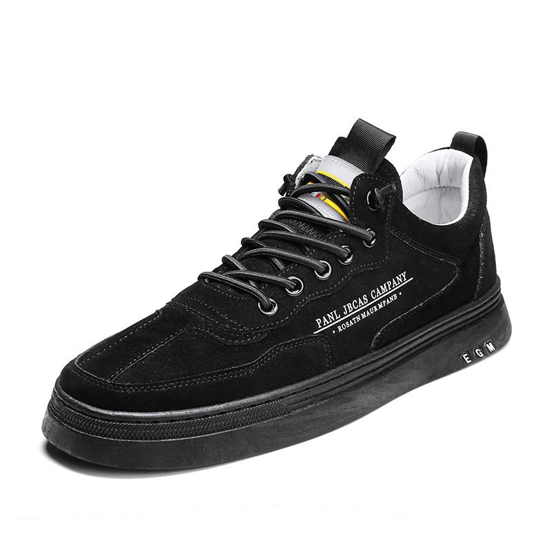 Men's Shoes Board Flat Bottom Versatile Retro Casual Low Top Matte Leather Korean Version Youth Trendy Sports