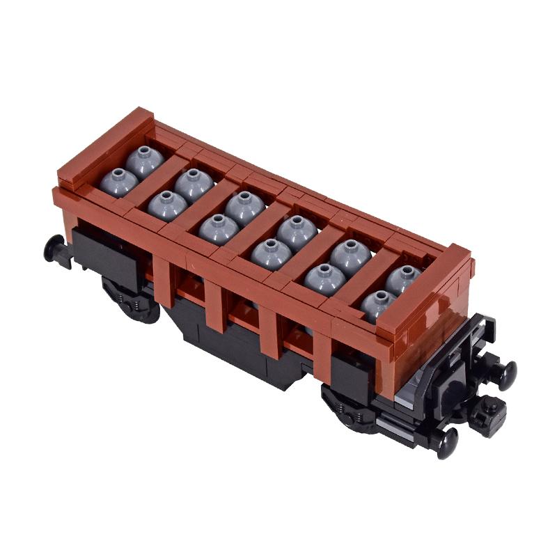Creative Expert Ideas City Acid Tank Truck Carriage Car Train MOC Railway Express Bricks Building Blocks Toys For Children Gifts