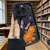 Butterflies and Orange Peonies Soft TPU Shockproof Case For Xiaomi Redmi Note 15 14 13 12 11 Pro Anti-Fall Protective Back Cover