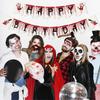 1 Set Happy Birthday Garland with Blood Home Hanging Decorations Party Supplies Halloween Birthday Banner Halloween