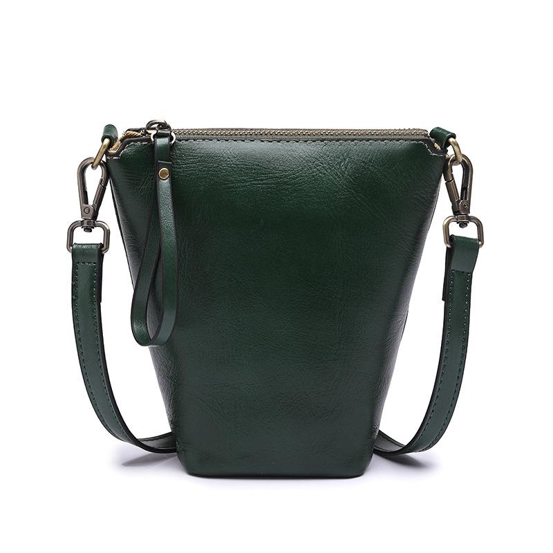 Genuine Leather Niche Designer First Layer Cowhide Mobile Phone Bag Crossbody Small Bag Casual Women'S Bag Women'S Bag