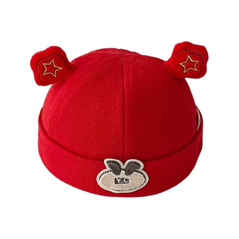 2023 Cute Hat Soft Baby Bonnet Cap Red Themed Hat Warm Hat Beanie Cap for Baby Toddler Newborn Kid Child Breathable Hat