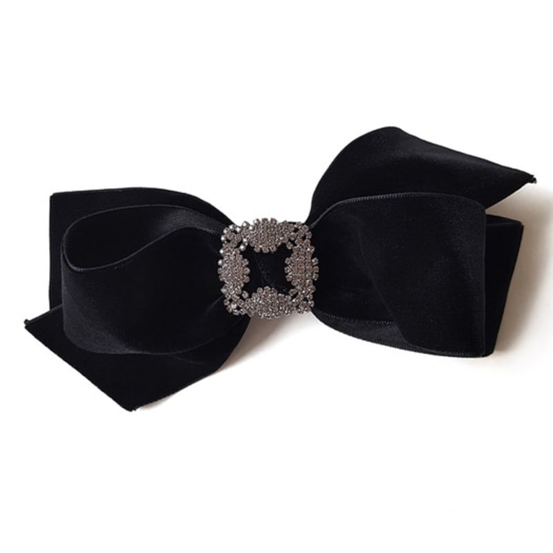 

RACOHA Velvet Elizabeth Big Ribbon Hair pin BLACK