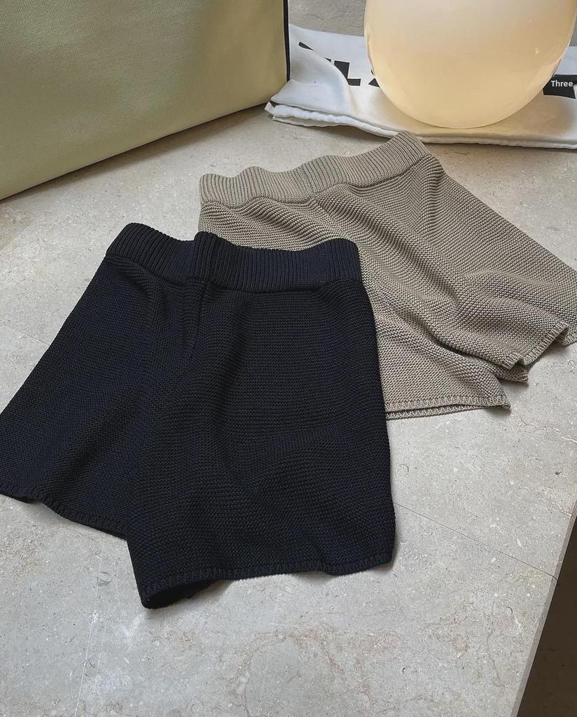 Summer Korean Style Faux Linen High Waist Knit Shorts - Slimming, Loose, Breathable Casual Women's Trend.