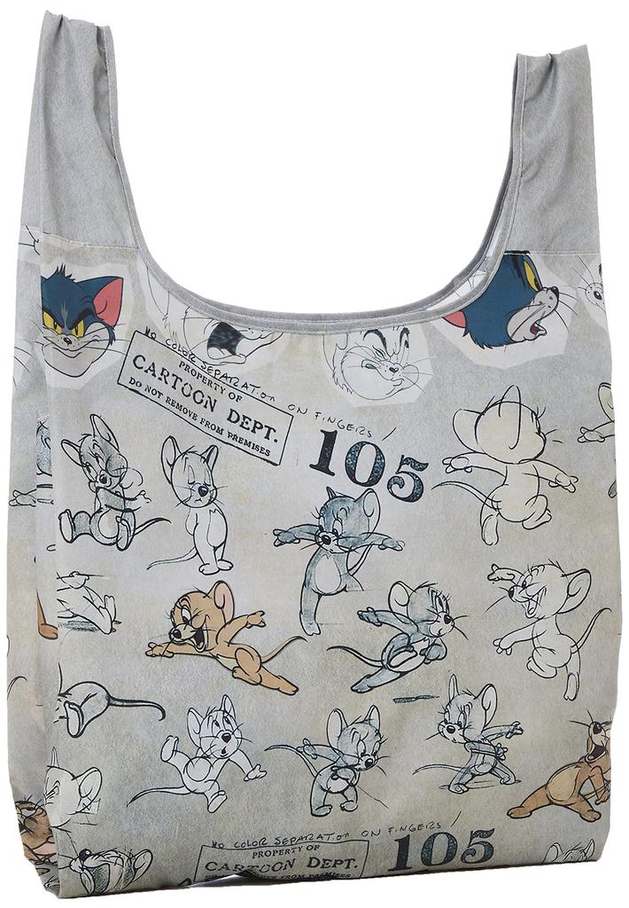 Marushin Eco Tom and Jerry Vintage Tom Made with Recycled Product 4105019100 Bag, Line, H63.5xW40xD20cm (Folded 12x12cm), Polyester, Number