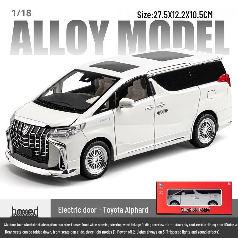 

1/18 Official Licensed Alloy Alphard Model with Automatic Doors - Perfect Gift for Him