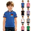 Kids Polo Shirt Short Sleeve Casual Top with National Flag Print for Boys Comfortable Fit Breathable Fabric Suitable for Everyday Wear