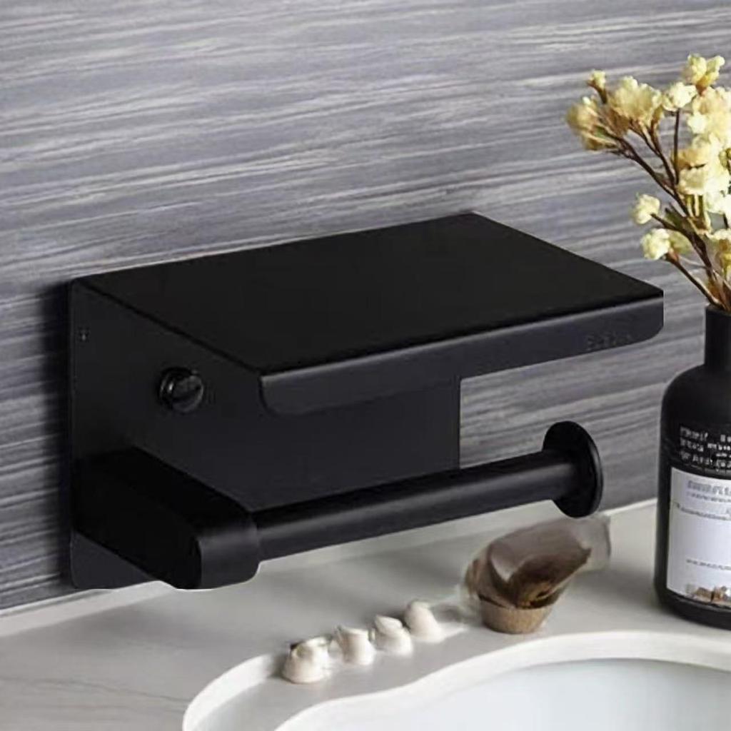 No-Drill Stainless Steel Hotel Toilet Paper Holder 304