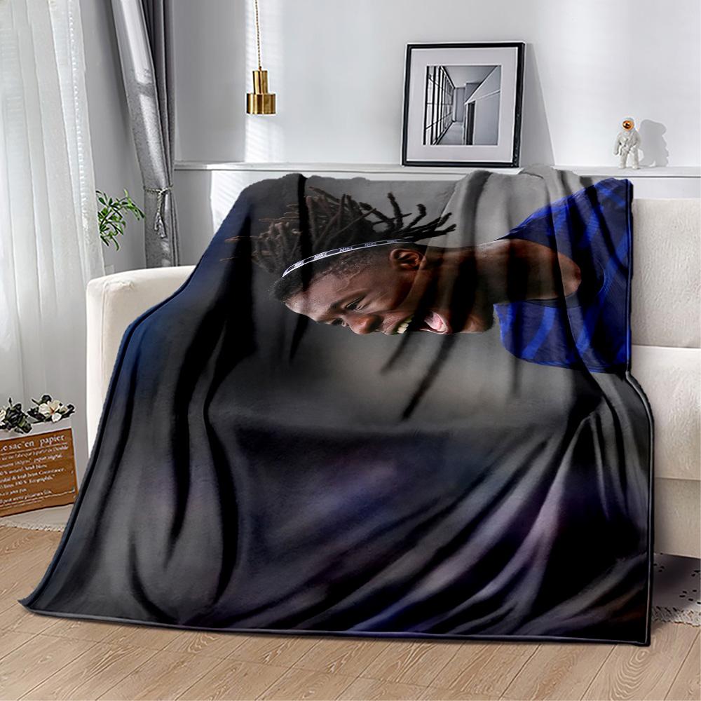 Football Player Action Blanket Soft Warm Cozy Suitable for Chair Office Picnics Four Seasons Universal Warmthful Decor Gifts For Family Or Friends
