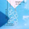 1 Pair of Fun and Creative Cartoon Transparent Bubble Long Earrings, Acrylic Whimsical Assorted-sized Round Disc Eye Bubble Earrings