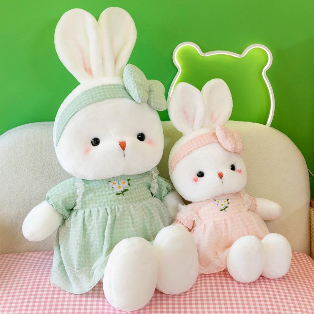 New Long Ears Plush Rabbit Doll Appeasement Doll Bunny Skirt Bunny Toy 30cm Sleep Pillow Kids Stuffed Animal Sleep Pillow