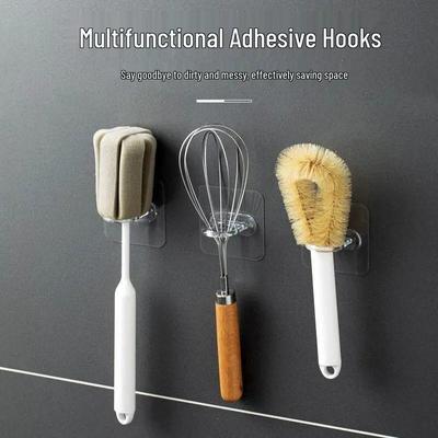 Stanzfreier Multifunktionaler Klebe-Ringhaken zur Wand- und Schrankaufbewahrung