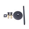 8'' High Pressure Shower Head with 2-Handle Mixer Valve Kit, G1/2" Thread, Wall Mounted Round Rain Shower Faucet Set Black